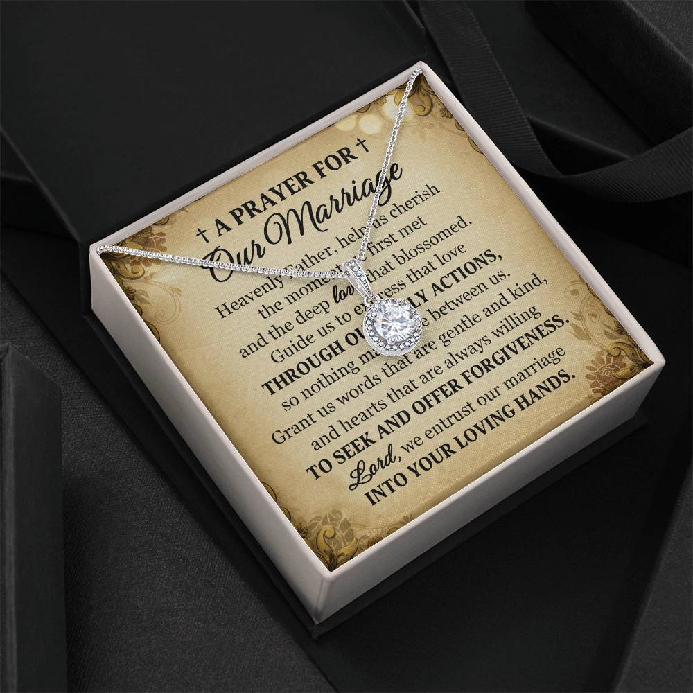 Prayer For Our Marriage Message Card Eternal Hope Necklace-Express Your Love Gifts
