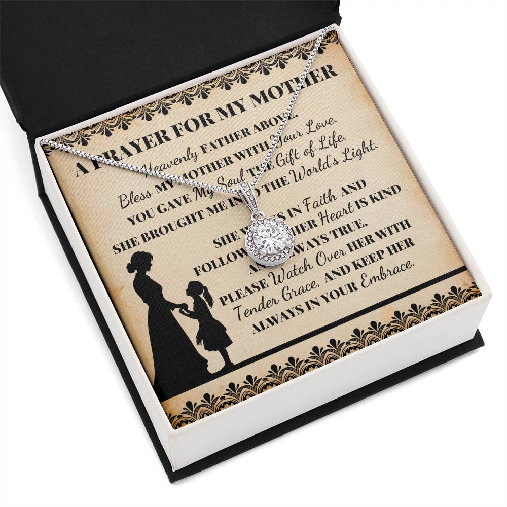 To Mom Prayer For My Mother Message Card Eternal Hope Necklace-Express Your Love Gifts
