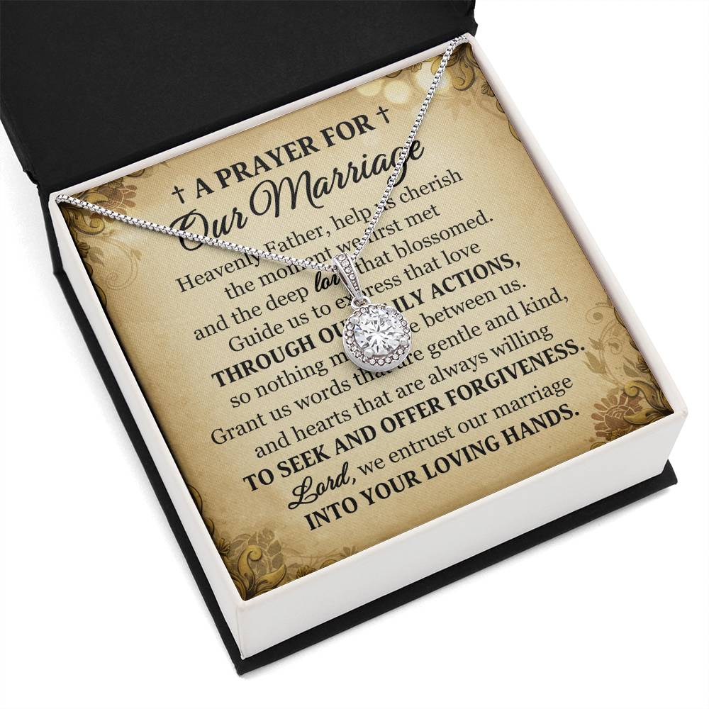 Prayer For Our Marriage Message Card Eternal Hope Necklace-Express Your Love Gifts