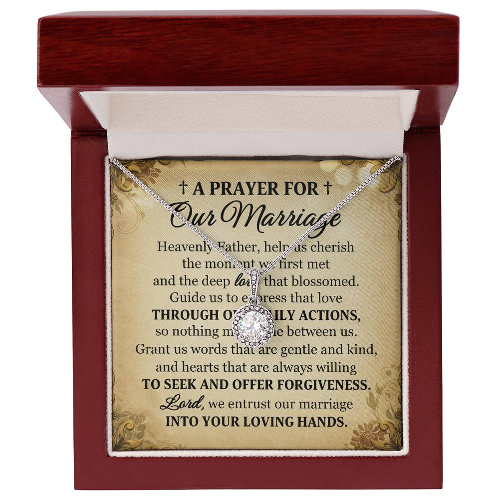 Prayer For Our Marriage Message Card Eternal Hope Necklace-Express Your Love Gifts