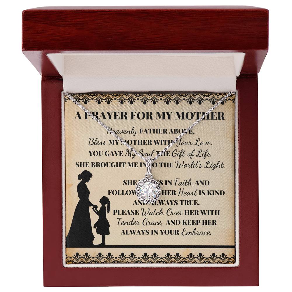 To Mom Prayer For My Mother Message Card Eternal Hope Necklace-Express Your Love Gifts