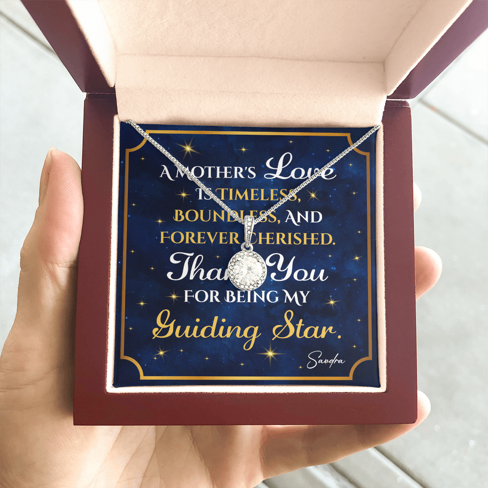 Personalized To Mom Guiding Star Message Card Eternal Hope Necklace-Express Your Love Gifts