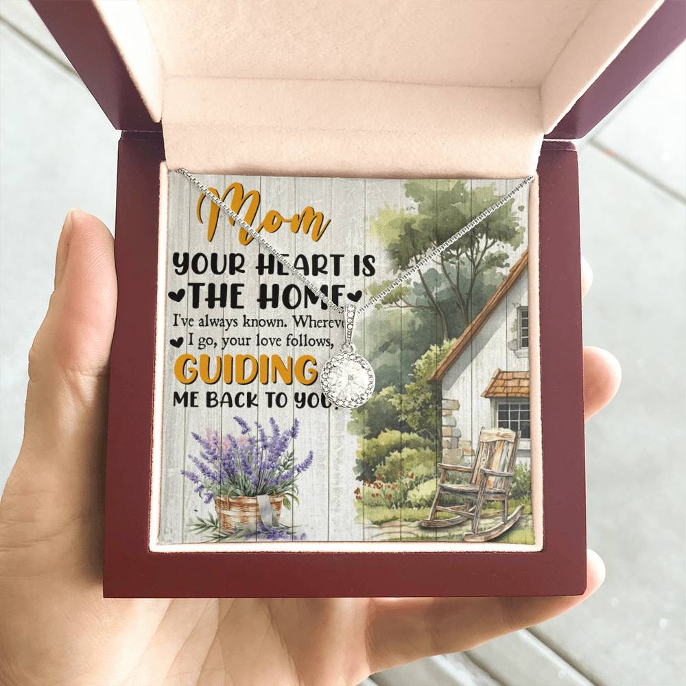 To Mom Your Heart is the Home Eternal Hope Necklace-Express Your Love Gifts