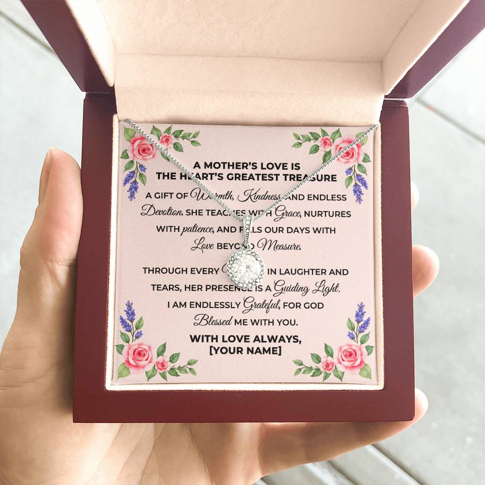 Personalized To Mom Mothers Love Message Card Eternal Hope Necklace-Express Your Love Gifts