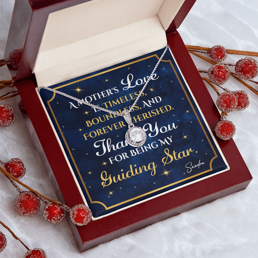 Personalized To Mom Guiding Star Message Card Eternal Hope Necklace-Express Your Love Gifts
