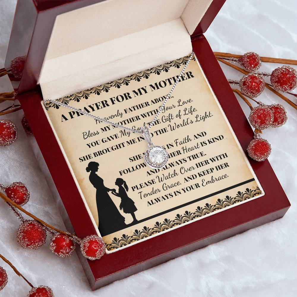 To Mom Prayer For My Mother Message Card Eternal Hope Necklace-Express Your Love Gifts