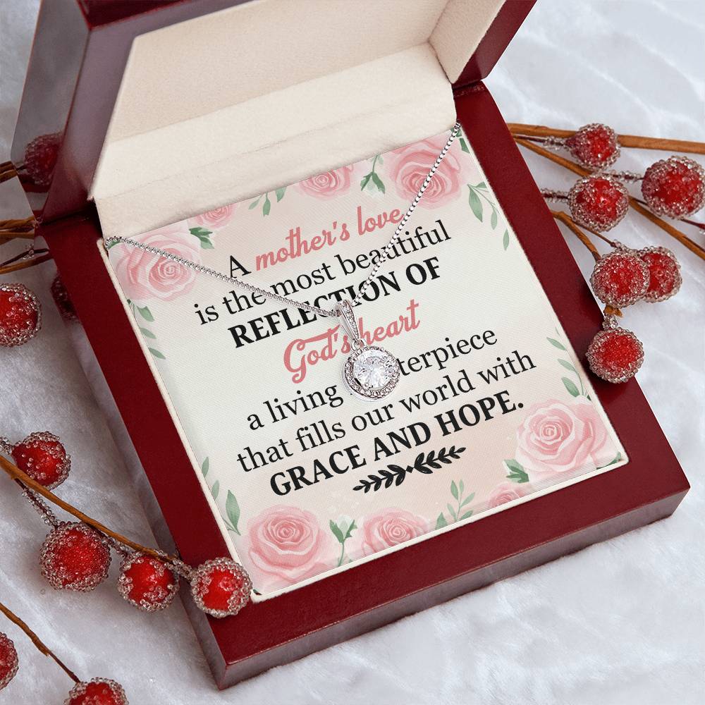 To Mom Grace and Hope Message Card Eternal Hope Necklace-Express Your Love Gifts
