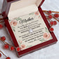 To Mom With Just a Smile's View Message Card Eternal Hope Necklace-Express Your Love Gifts