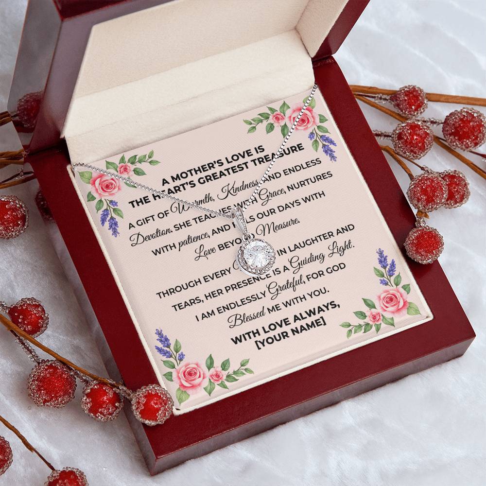 Personalized To Mom Mothers Love Message Card Eternal Hope Necklace-Express Your Love Gifts