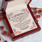 Personalized To Mom Mothers Love Message Card Eternal Hope Necklace-Express Your Love Gifts