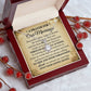 Prayer For Our Marriage Message Card Eternal Hope Necklace-Express Your Love Gifts