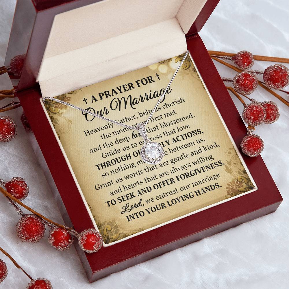 Prayer For Our Marriage Message Card Eternal Hope Necklace-Express Your Love Gifts