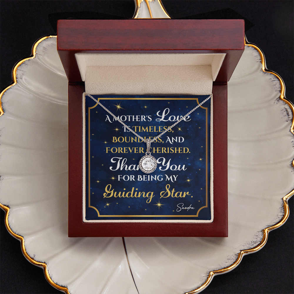 Personalized To Mom Guiding Star Message Card Eternal Hope Necklace-Express Your Love Gifts