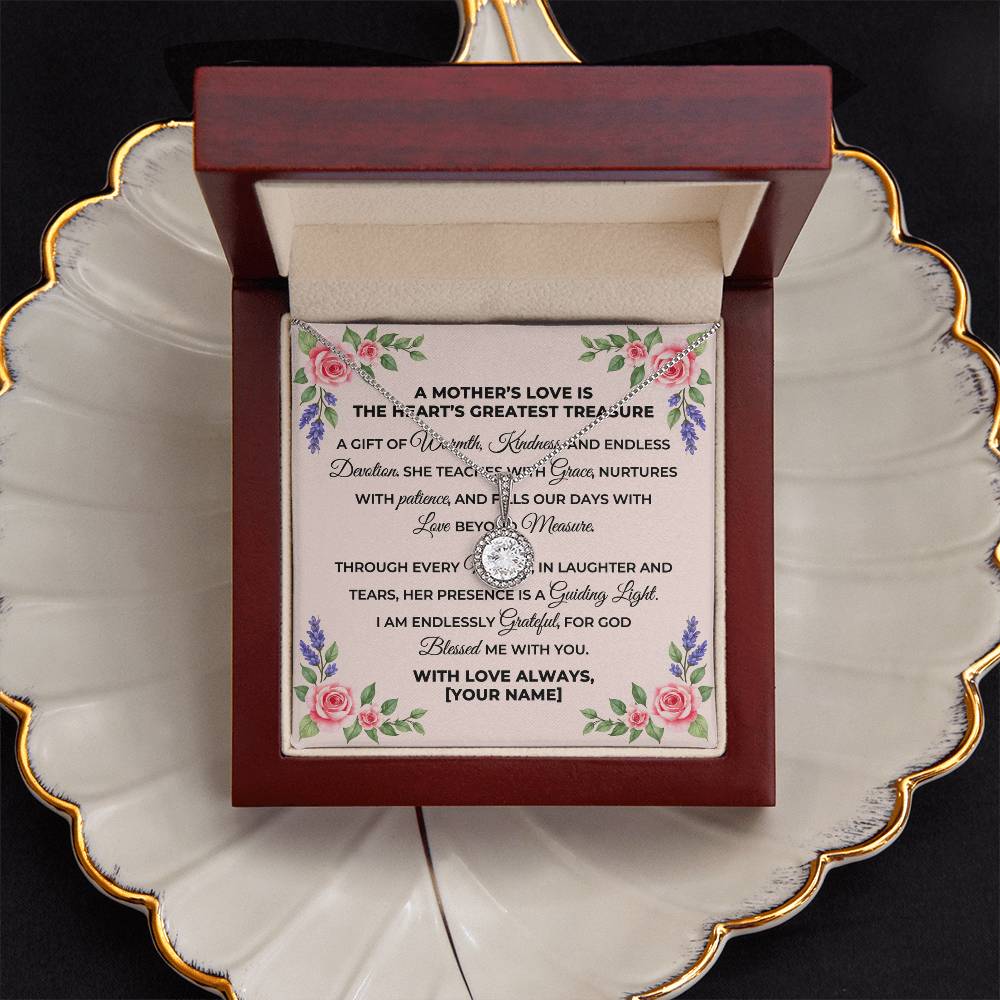 Personalized To Mom Mothers Love Message Card Eternal Hope Necklace-Express Your Love Gifts