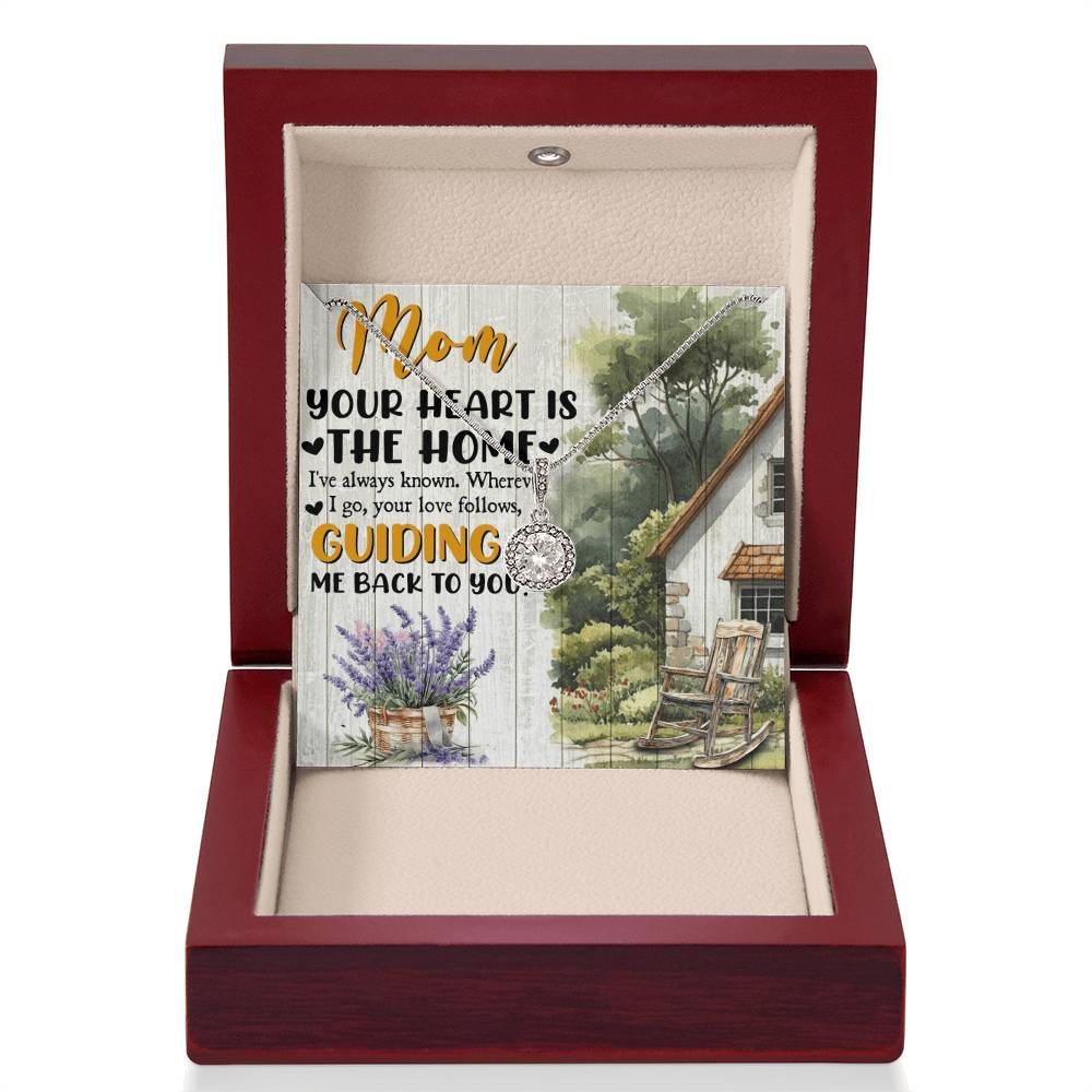 To Mom Your Heart is the Home Eternal Hope Necklace-Express Your Love Gifts
