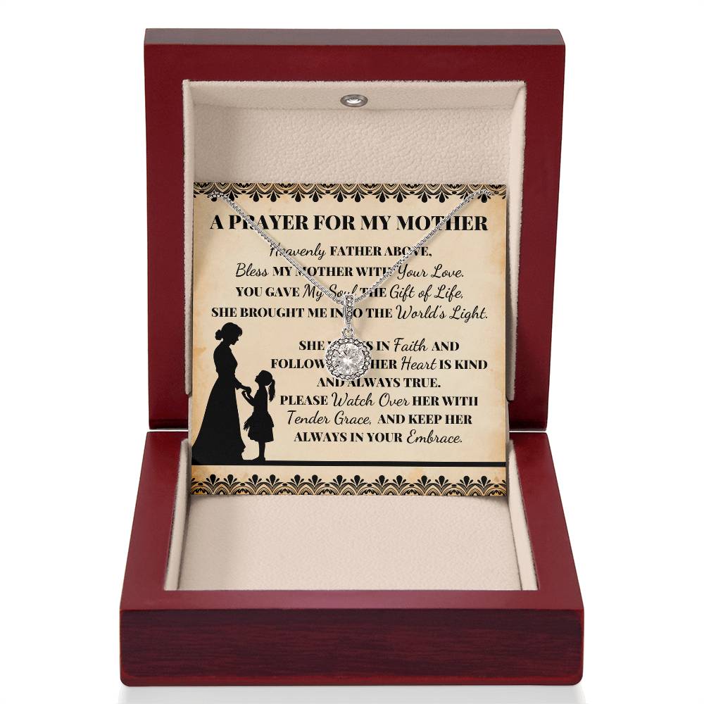 To Mom Prayer For My Mother Message Card Eternal Hope Necklace-Express Your Love Gifts