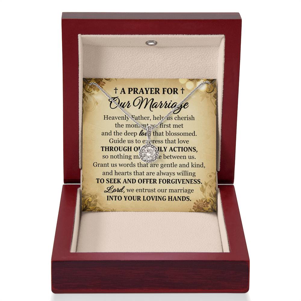 Prayer For Our Marriage Message Card Eternal Hope Necklace-Express Your Love Gifts