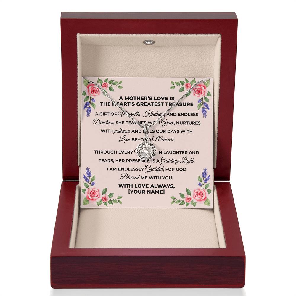 Personalized To Mom Mothers Love Message Card Eternal Hope Necklace-Express Your Love Gifts