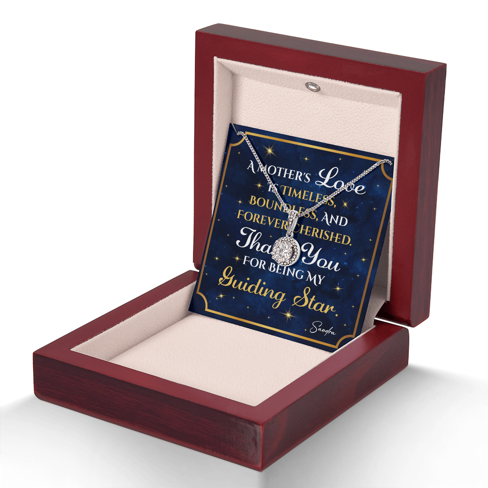 Personalized To Mom Guiding Star Message Card Eternal Hope Necklace-Express Your Love Gifts