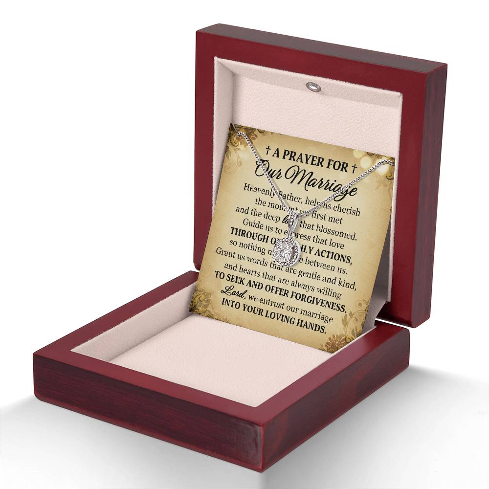 Prayer For Our Marriage Message Card Eternal Hope Necklace-Express Your Love Gifts
