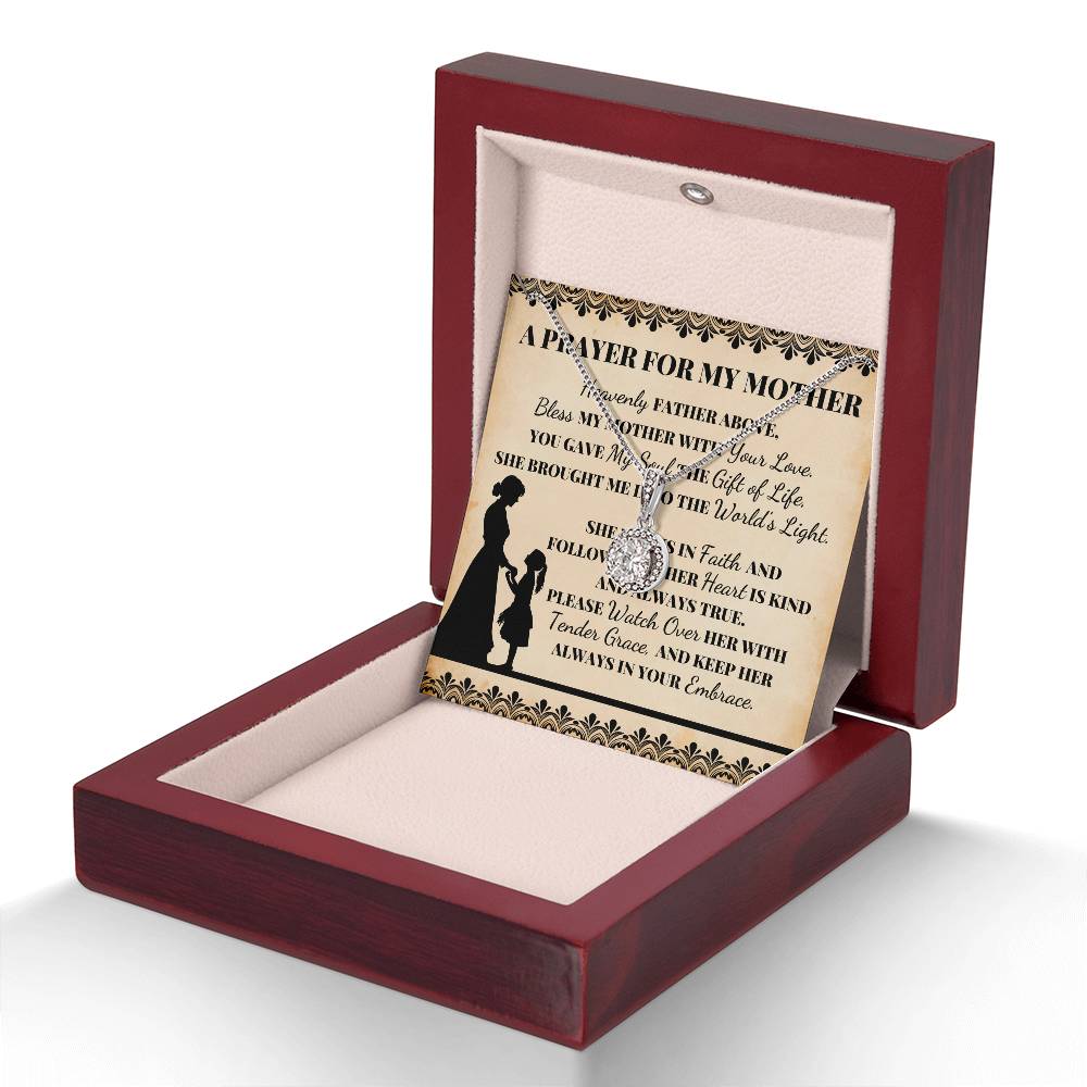 To Mom Prayer For My Mother Message Card Eternal Hope Necklace-Express Your Love Gifts