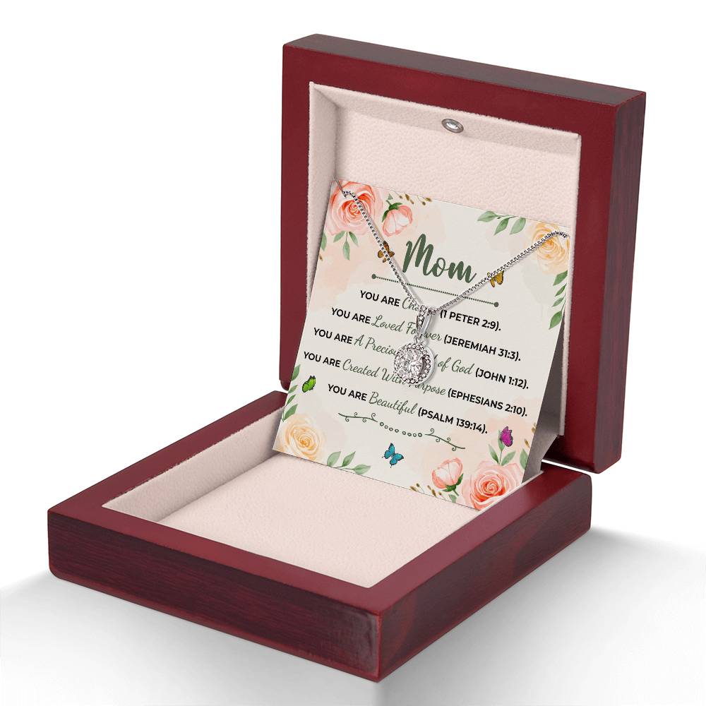 To Mom You Are Beautiful Message Card Eternal Hope Necklace-Express Your Love Gifts