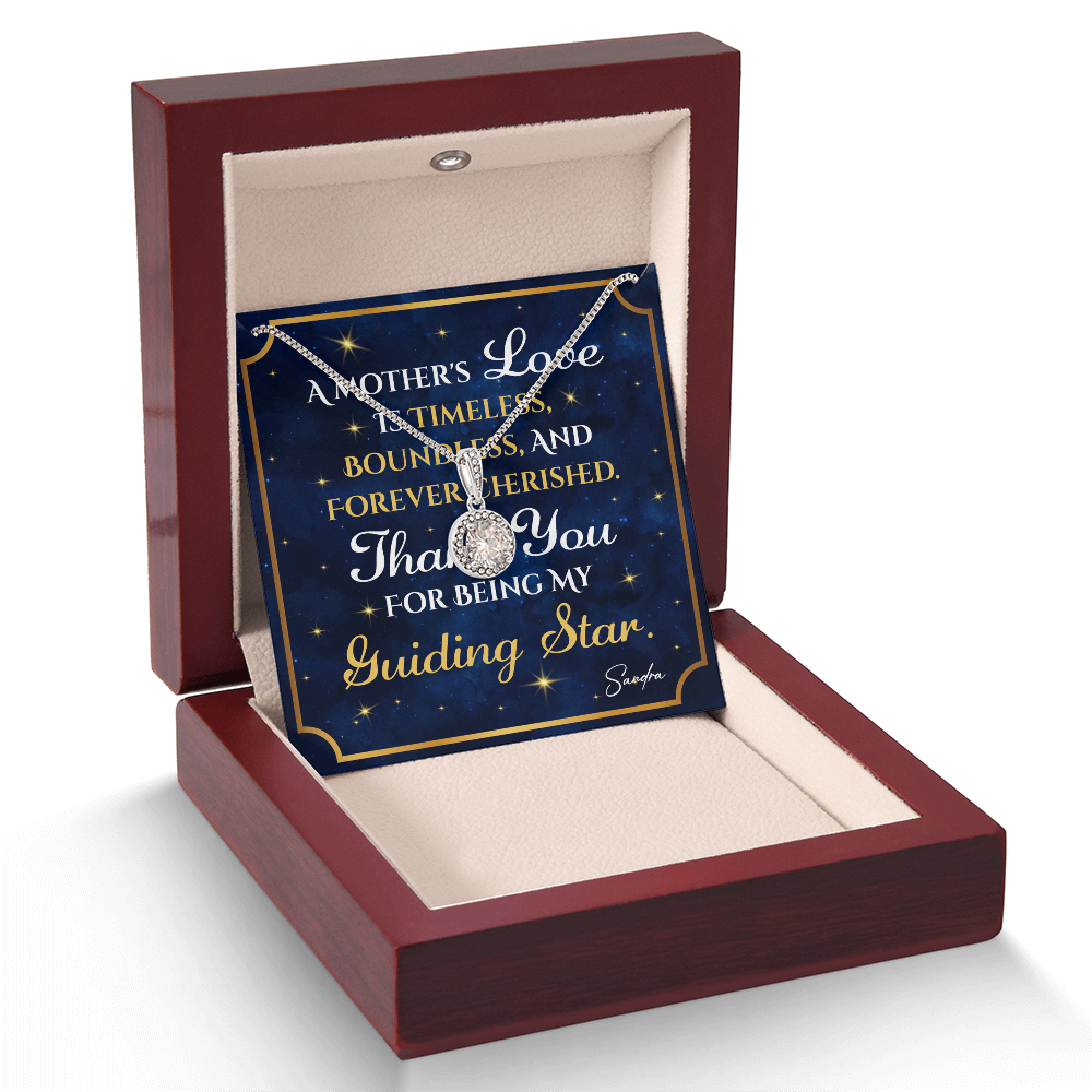 Personalized To Mom Guiding Star Message Card Eternal Hope Necklace-Express Your Love Gifts