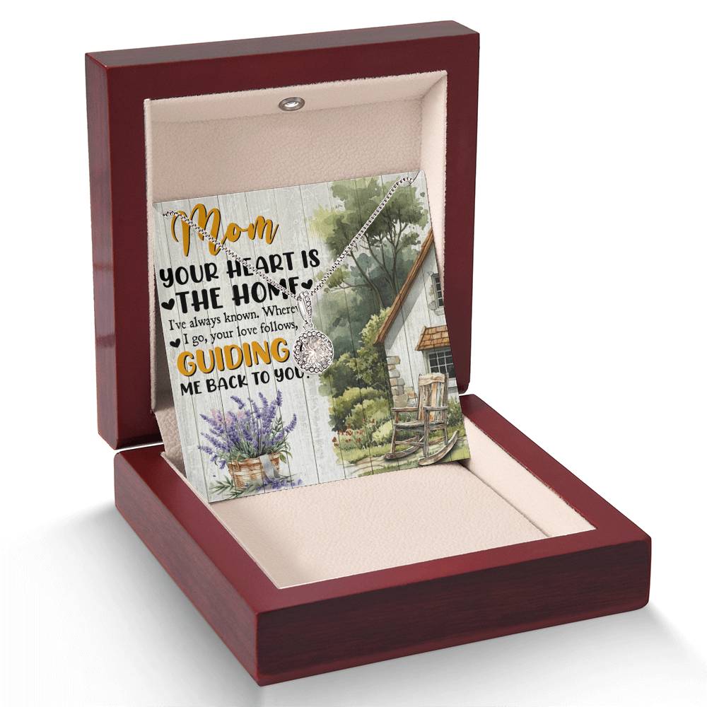 To Mom Your Heart is the Home Eternal Hope Necklace-Express Your Love Gifts