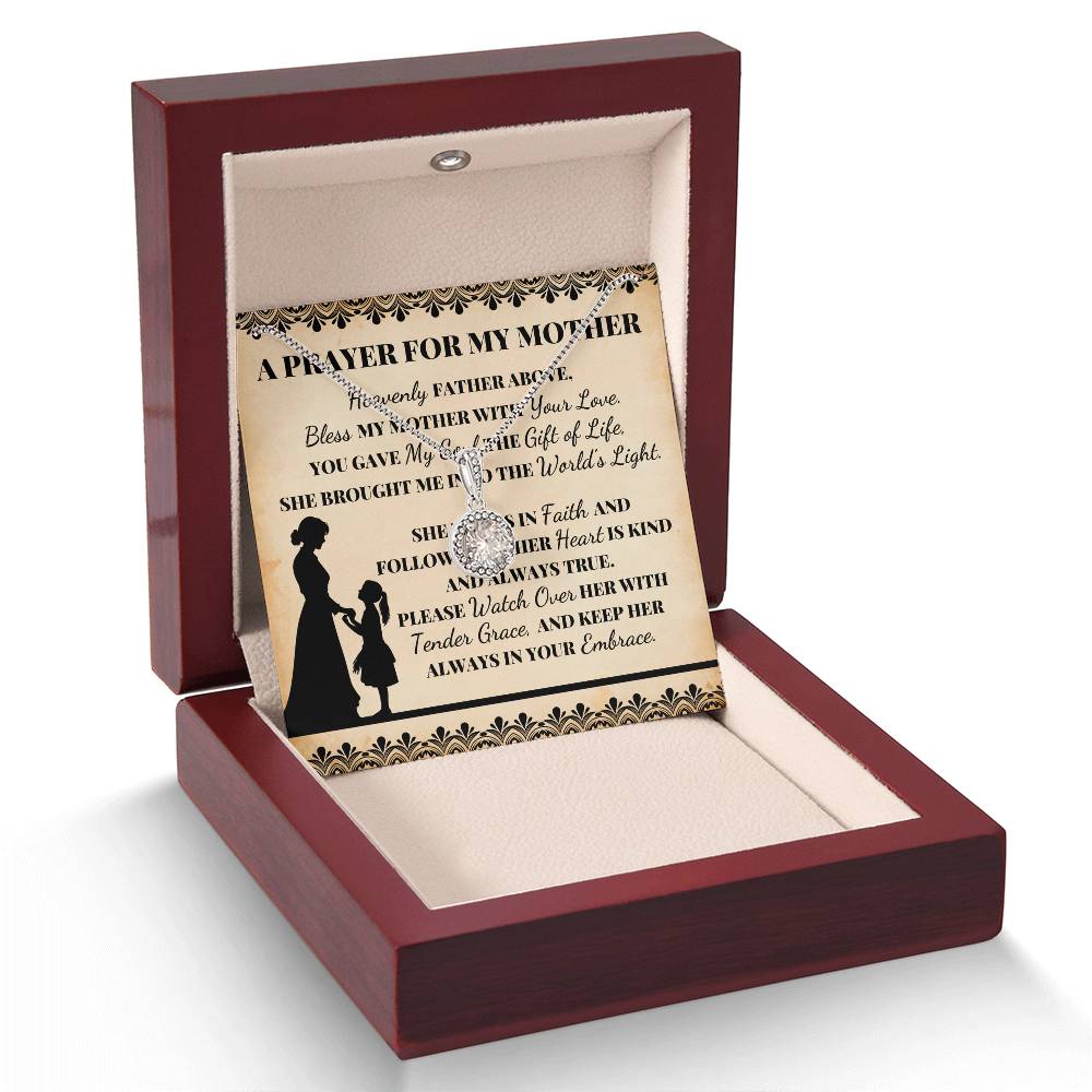 To Mom Prayer For My Mother Message Card Eternal Hope Necklace-Express Your Love Gifts