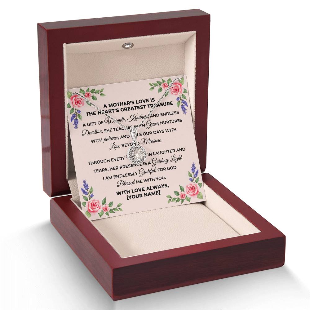 Personalized To Mom Mothers Love Message Card Eternal Hope Necklace-Express Your Love Gifts