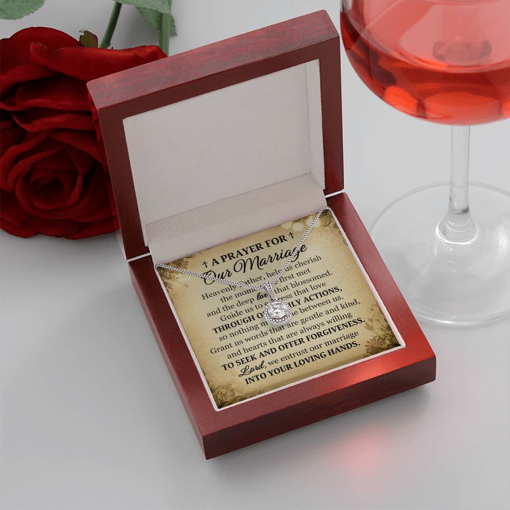 Prayer For Our Marriage Message Card Eternal Hope Necklace-Express Your Love Gifts