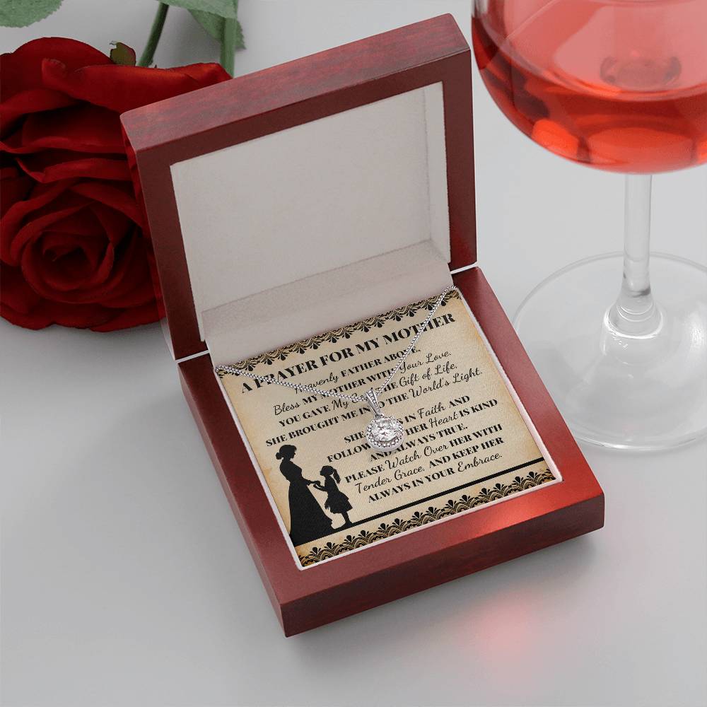 To Mom Prayer For My Mother Message Card Eternal Hope Necklace-Express Your Love Gifts