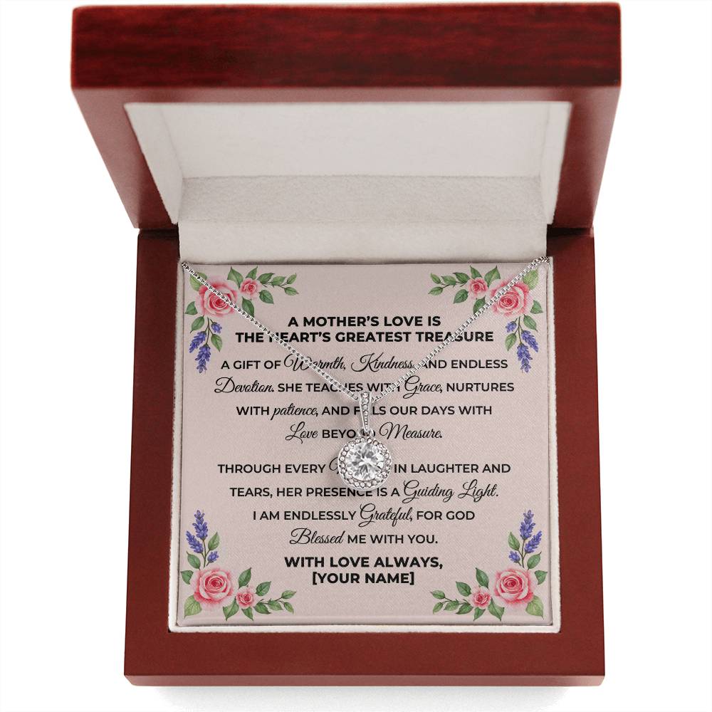 Personalized To Mom Mothers Love Message Card Eternal Hope Necklace-Express Your Love Gifts