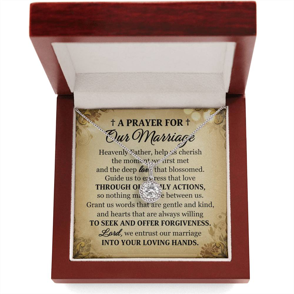 Prayer For Our Marriage Message Card Eternal Hope Necklace-Express Your Love Gifts