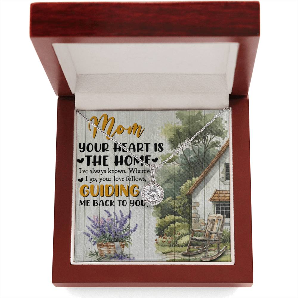 To Mom Your Heart is the Home Eternal Hope Necklace-Express Your Love Gifts