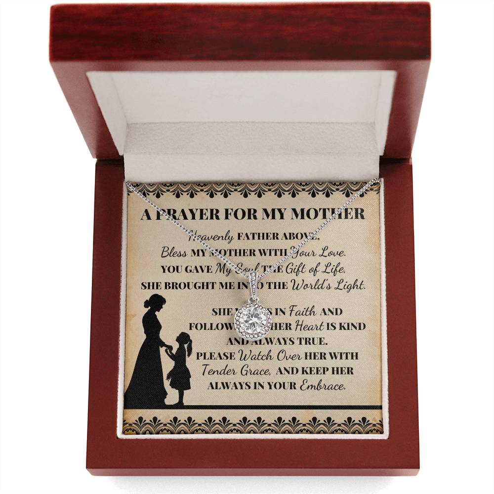 To Mom Prayer For My Mother Message Card Eternal Hope Necklace-Express Your Love Gifts
