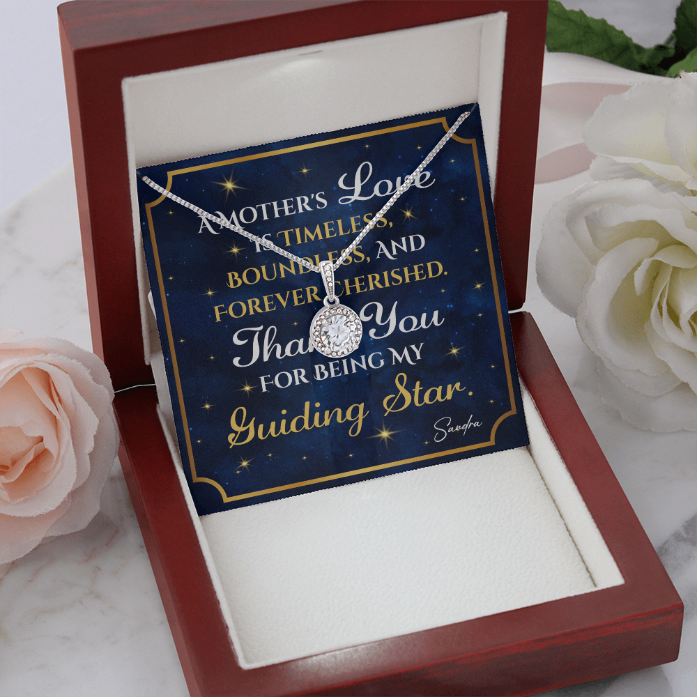Personalized To Mom Guiding Star Message Card Eternal Hope Necklace-Express Your Love Gifts