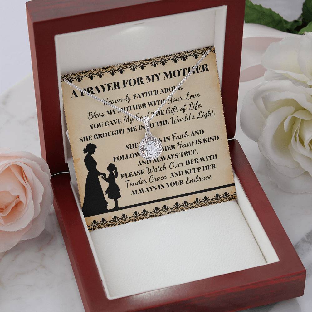 To Mom Prayer For My Mother Message Card Eternal Hope Necklace-Express Your Love Gifts