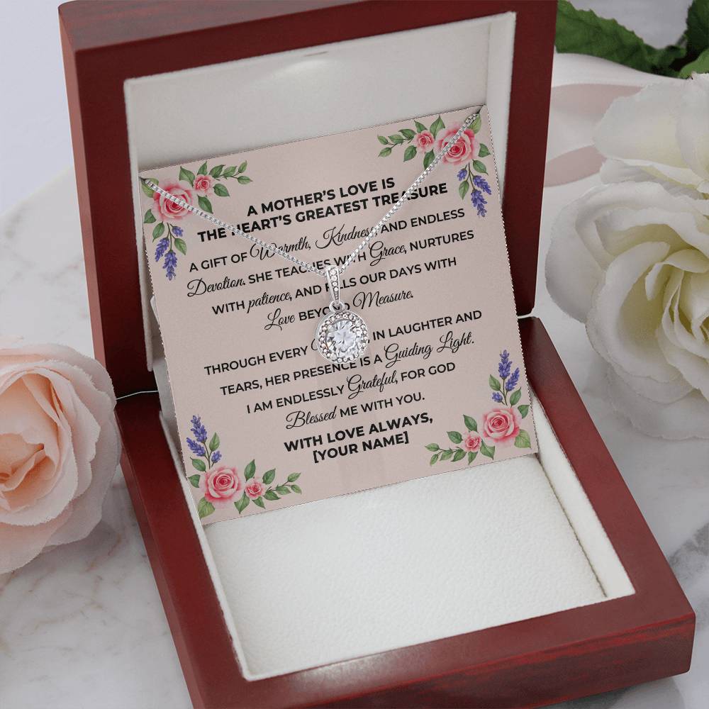Personalized To Mom Mothers Love Message Card Eternal Hope Necklace-Express Your Love Gifts