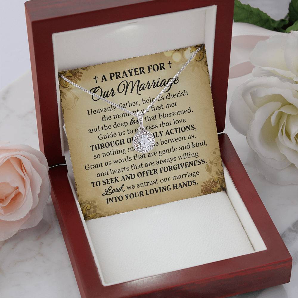 Prayer For Our Marriage Message Card Eternal Hope Necklace-Express Your Love Gifts