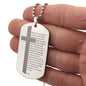 Lords Prayer Polish Ojcze Nasz Engraved Dog Tag Necklace Stainless Steel or 18k Gold w 24" Chain-Express Your Love Gifts