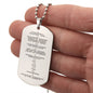 Ten Commandments Chinese Engraved Dog Tag Necklace Stainless Steel or 18k Gold w 24" Chain-Express Your Love Gifts