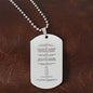 Ten Commandments Chinese Engraved Dog Tag Necklace Stainless Steel or 18k Gold w 24" Chain-Express Your Love Gifts