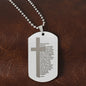 Lord's Prayer German Vater Unser Engraved Dog Tag Necklace Stainless Steel or 18k Gold w 24" Chain-Express Your Love Gifts