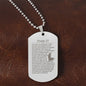 Psalm 23 English Lord is My Shepherd Engraved Dog Tag Necklace Stainless Steel or 18k Gold w 24" Chain-Express Your Love Gifts