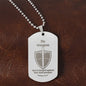 Isaiah 54.17 No Weapon Engraved Dog Tag Necklace Stainless Steel or 18k Gold w 24" Chain-Express Your Love Gifts
