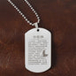 Psalm 23 Chinese Engraved Dog Tag Necklace Stainless Steel or 18k Gold w 24" Chain-Express Your Love Gifts