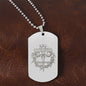 Man of God Cross 1 Timothy 6.11 Engraved Dog Tag Necklace Stainless Steel or 18k Gold w 24" Chain-Express Your Love Gifts