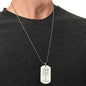 Ten Commandments Chinese Engraved Dog Tag Necklace Stainless Steel or 18k Gold w 24" Chain-Express Your Love Gifts