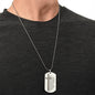 Lord's Prayer German Vater Unser Engraved Dog Tag Necklace Stainless Steel or 18k Gold w 24" Chain-Express Your Love Gifts